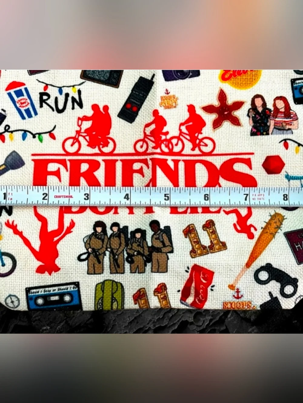 Stranger Things “Friends Don’t Lie” Zipper Pouch | Retro TV Cosmetic Bag